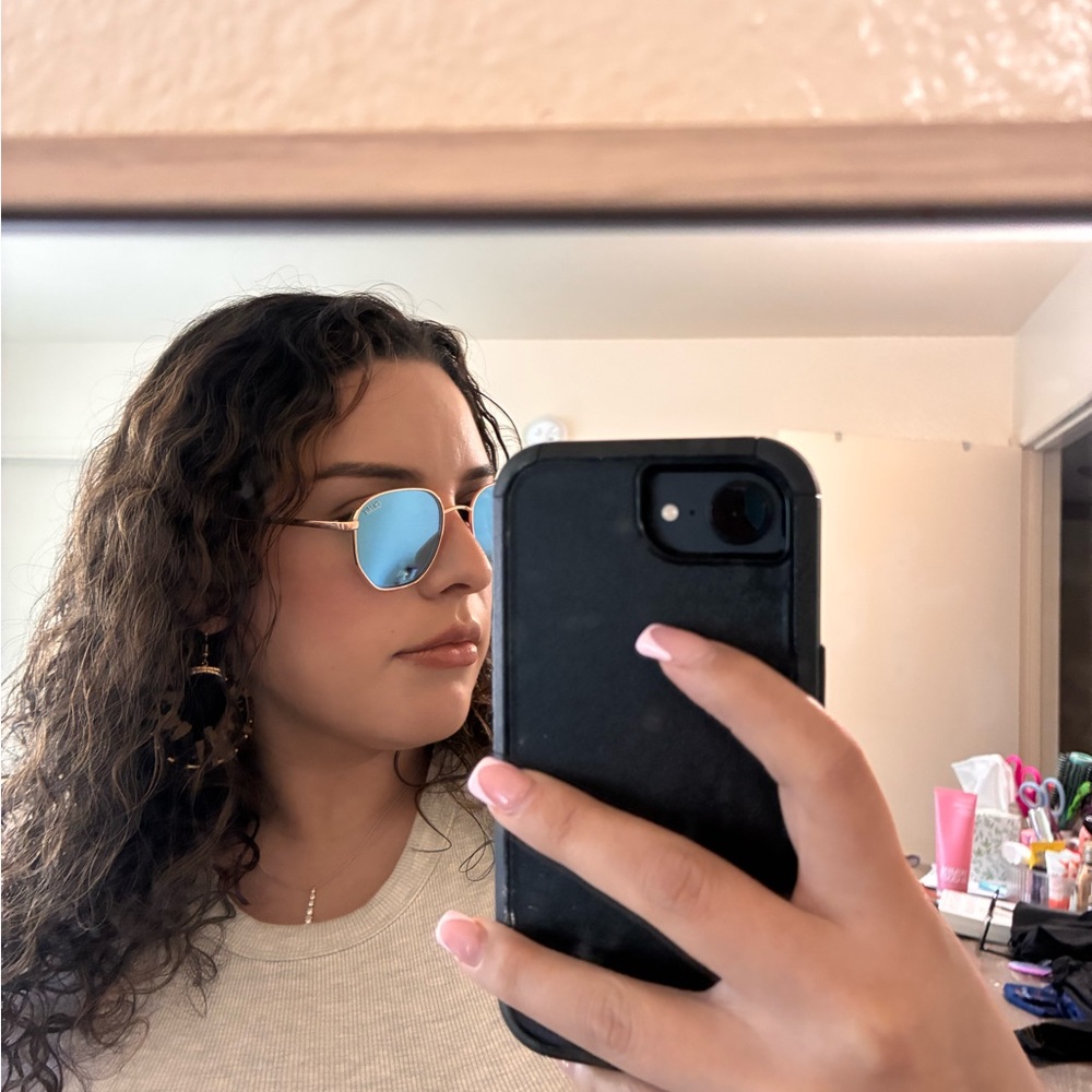 Quay Australia Gold & Pink Aviator Sunglasses - Picture 6 of 8